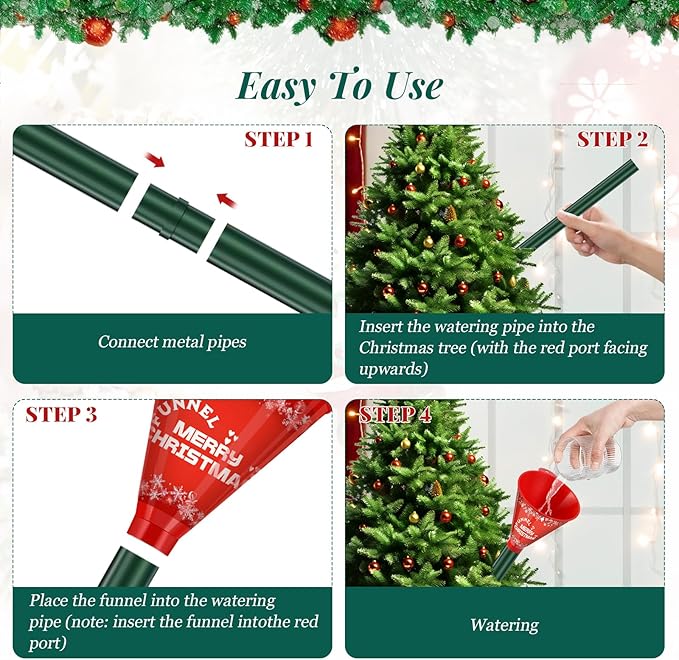 Christmas Tree Watering Funnel - 39 Inch Funnel, Reusable Design, Makes Watering Your Live Tree a Snap!