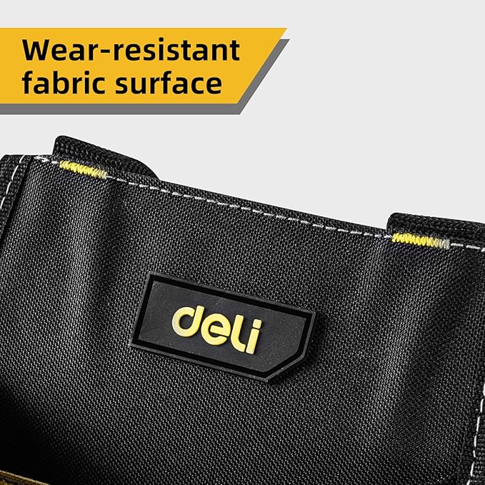 Deli Utility Tool Pouch with Handle Heavy Duty Durable Large Capacity for Men for Electrician, Carpenter