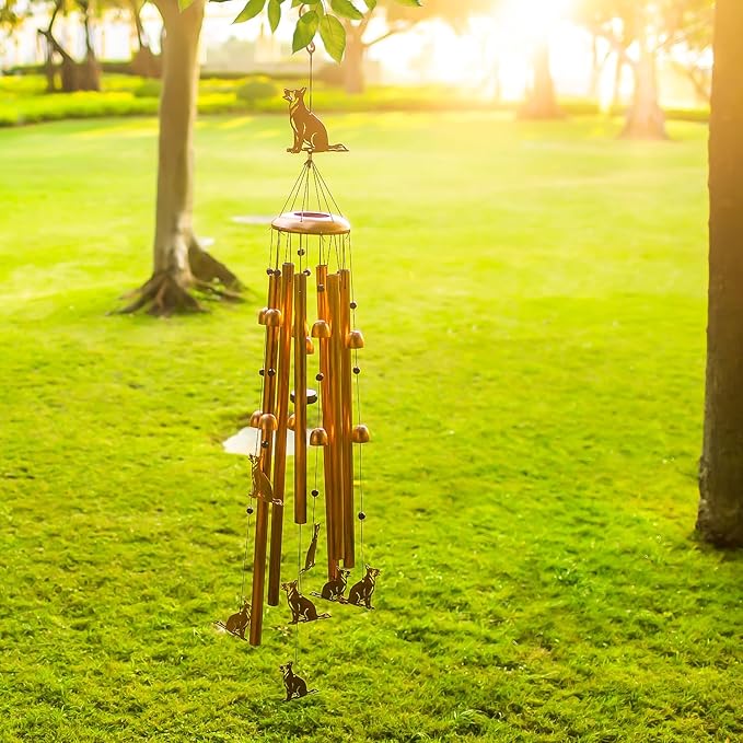 Extra Large 55 inch German Shepherd Dog Wind Chimes for Outside,Dog Gifts for Women Men/Memorial Gifts/Birthday Gift Metal windchimes Outdoors/Indoors,Garden Decor,Patio,Home,Porch,Yard Decorations