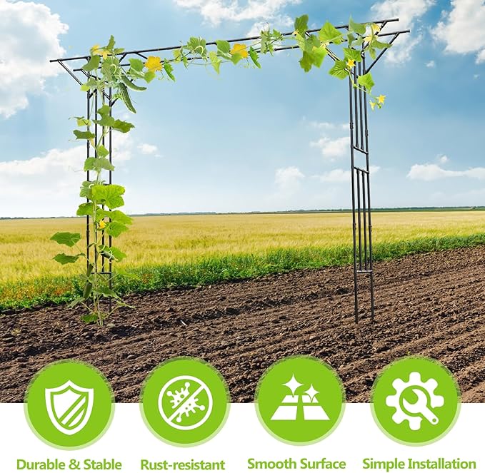 Garden Trellis Metal Garden Arbor Archway for Outdoors Climbing Plants Backyard Decorative Wedding Arches
