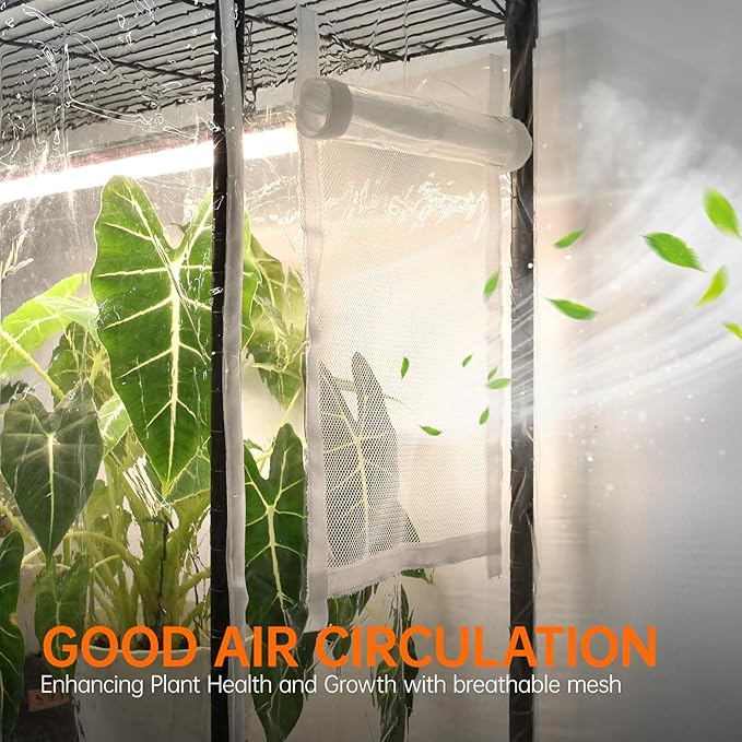 Bstrip Indoor Greenhouse with Grow Light, Mini Green house with 4 Pack 24W Full Spectrum Plant Lights with Timer, Plant Shelf with Tent for Indoor Plant, Seed Starting, Seed Tray, 23.5"x13.8"x59"