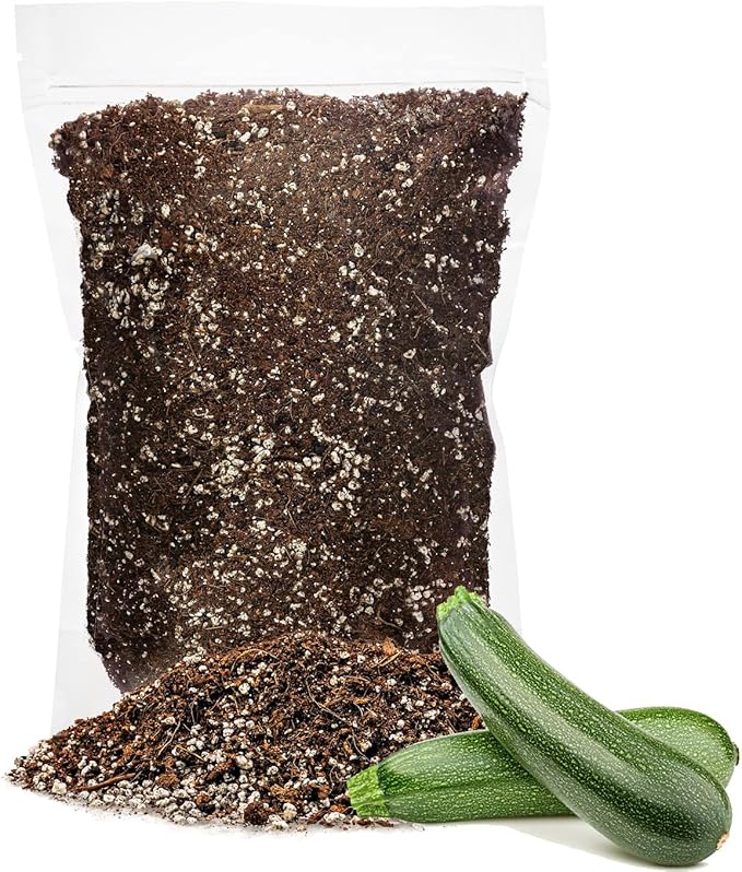 GARDENERA Premium Organic Potting Soil for Zucchini - (1 Quart Bag)