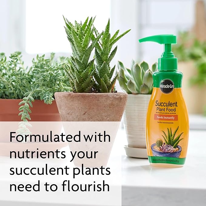 Miracle-Gro Succulent Plant Food, 8 oz., For Succulents including Cacti, Jade, And Aloe