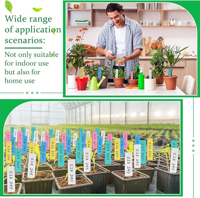 Geetery 2000 Pcs Plastic Plant Labels 4'' Garden Plant Markers Nursery Name Tags Waterproof Pot Label Stakes Planting Sticks for Seeds Summer Outdoor Indoor Garden Flowers(Mix Color)