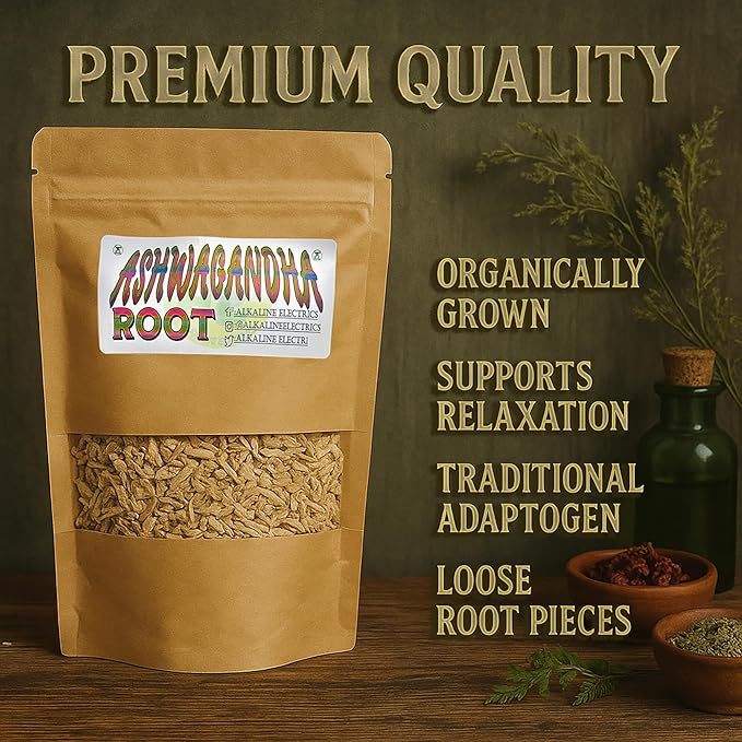Ashwagandha Root | Withania Somnifera | Organically Grown in Oregon | Stress Relief | 100% Natural and Non GMO | Resealable Package to Maintain Freshness | 4oz