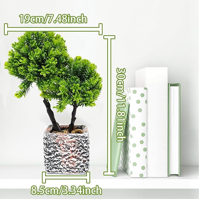 Small Fake Plants with Marble Planter, Fake Potted Plants Artificial Decor for Coffee Table Desk Shelf, 11.81" Faux Plants Indoor for Living Room Bathroom Bedroom Entryway Office