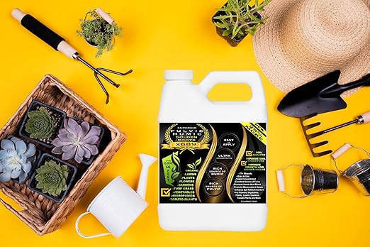 Humic Acid Liquid Aeration Lawn - Humic Acid & Fulvic Acid Liquid Concentrate - 10,000 sq ft - Organic Plant Food Enhancer for Lawn, Plants, Turf Grass & Garden Soil Treatment Conditioner & Aerator