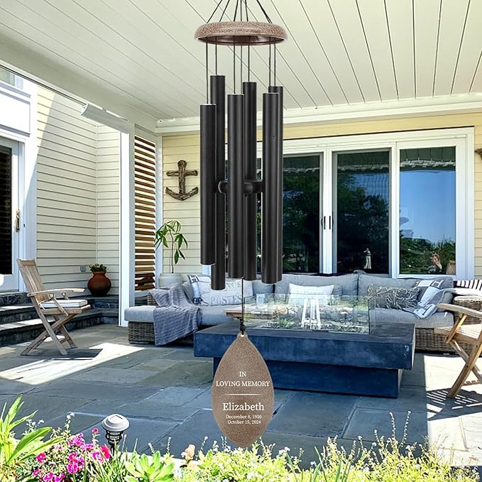 ASTARIN Deep Tone Memorial Wind Chimes Personalized, Sorry for You Loss Bereavement Gifts, Outside Condolence Wind Chime for Loss of Mother Father