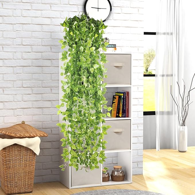 24 Pack 173ft Artificial Ivy Vines Fake Garland Leaves Plants Hanging Greenery Garland for Bedroom Wedding Party Garden Wall Decoration