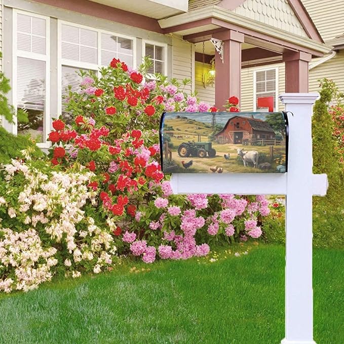 Farm Mailbox Covers Magnetic Letterbox Covers 21x18 Inch for Garden Outdoor Decoration