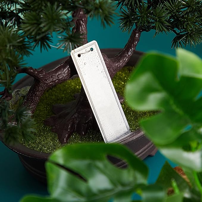 Ripeng 200 Pcs Aluminum Metal Plant Labels Writable Seedling Tree Tags with 6 Inch Wires Waterproof Double Sided Write for Plant Garden Marker Outdoor Identification and Greenhouse(120 Pieces)