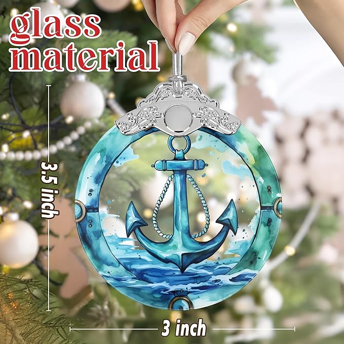 Christmas Ornaments - Stained Glass Decor - Christmas Tree Decorations - Gifts for Friends & Gift Exchange