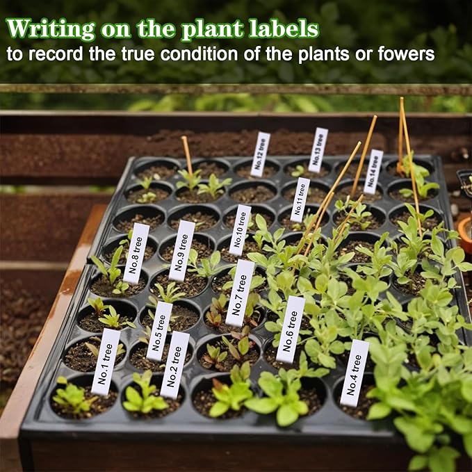 1500 Pcs 4 Inch Plastic Plant Nursery Garden Labels Waterproof Pot Markers Garden Stake Tags, White