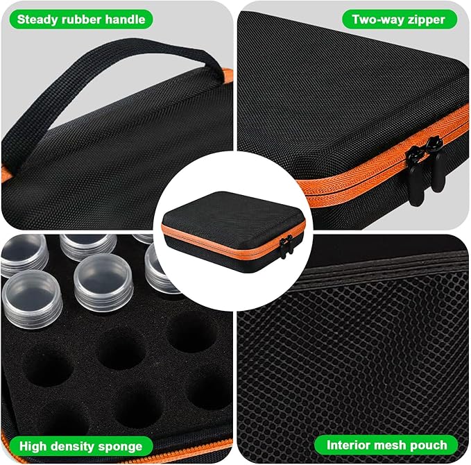 30 pcs Seed Storage Organizer, Seed Organizer Storage Box with 30 Label Sticker, Flower Plant Garden Seed Storage Containers Can Be Used for Seeds, Jewelry, Diamond Storage（orange）