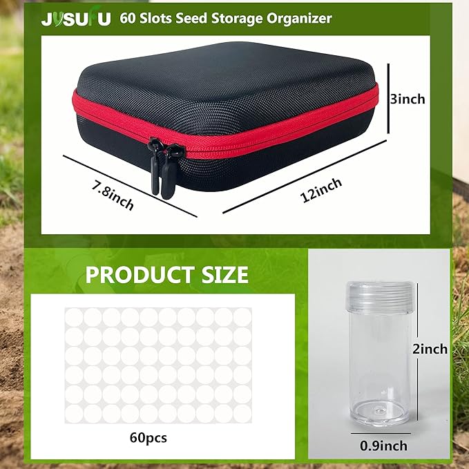 Seed Organizer Storage Box, 60 Slot Seed Organizer For Categorizing And Storing