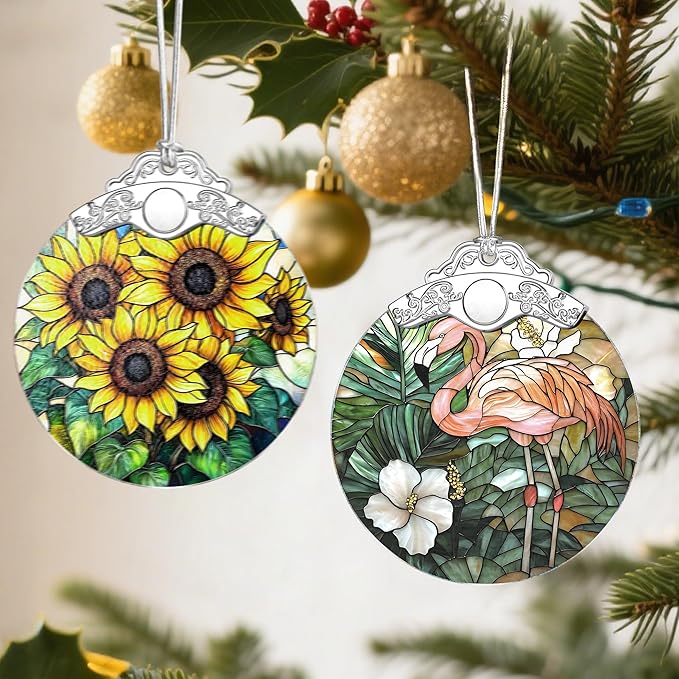 Flamingo Christmas Ornaments: Christmas Tree Ornaments, Holiday Decor for Flamingo Lover, Stocking Stuffers, Gift Ideas, Xmas Gifts, Housewarming or Birthday Gift, Gifts for Her