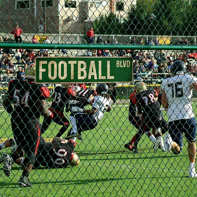 Football Gifts for Boys 8-12 Accessories Football Stuff Wall Decor for Boys Room Football Room Gear Teen Boys Birthday Christmas Vintage Wall Sign