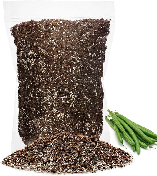 GARDENERA Premium Organic Potting Soil for Green Beans - (3 Quart Bag)