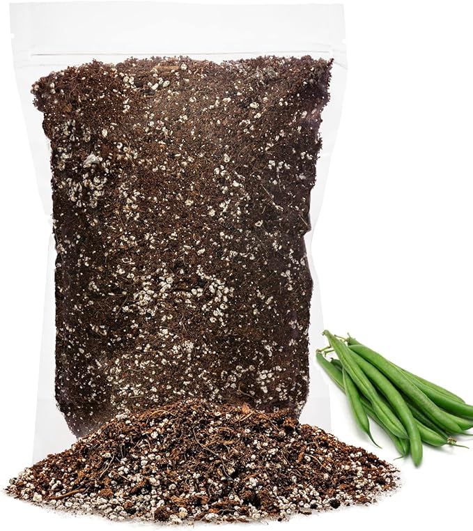GARDENERA Premium Organic Potting Soil for Green Beans - (4 Quart Bag)