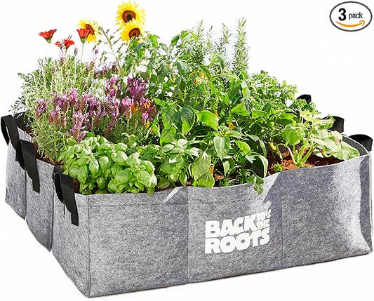 Back to the Roots Breathable Raised Bed (Provides More Oxygen to Roots), 9 Cu. Ft., No Assembly Needed, Reusable & Weatherproof