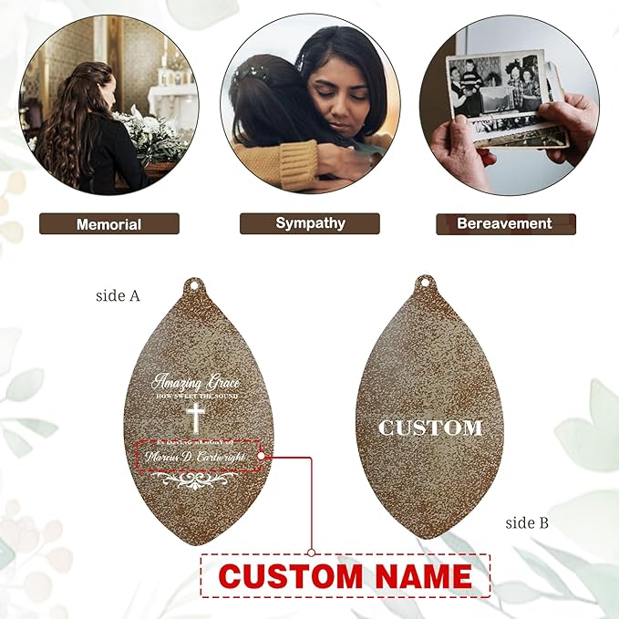 ASTARIN Personalized Name 35" Memorial Wind Chimes, Metal Sympathy Gifts for Loss of Mother Father Loved One, Bereavement Wind Chime in Memory Gift, Decor Outdoor Garden Patio