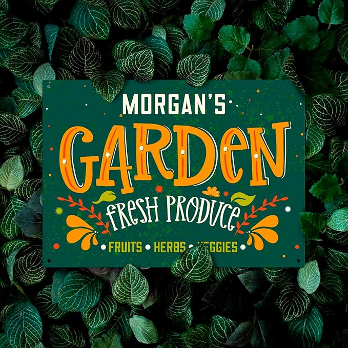 Custom Garden Signs, Personalized Sign for Garden, Ideal for Mom, Mother Or Christmas Gift Sign, 10x14 Inches, Rust Free .040 Aluminum, Fade Resistant, Made in USA by Sigo Signs