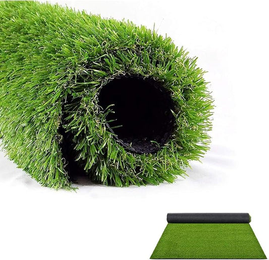LITA 5.5ft x 6.5ft Realistic Deluxe Artificial Grass Synthetic Thick Lawn Turf Carpet Perfect for Indoor/Outdoor Landscape, 5.5'X6.5', Green