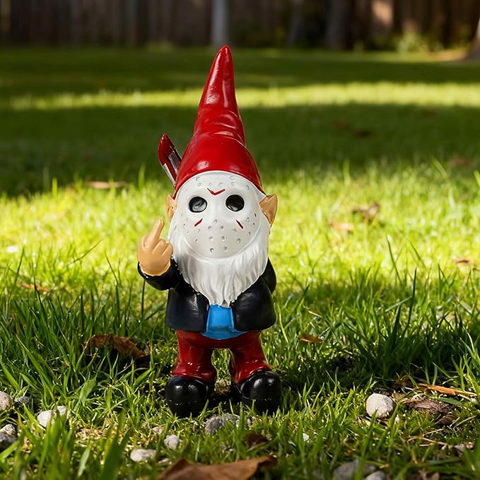 Horror Decor Halloween Decorations Indoor Garden Gnome Garden Statue Home Décor (Red Finger)