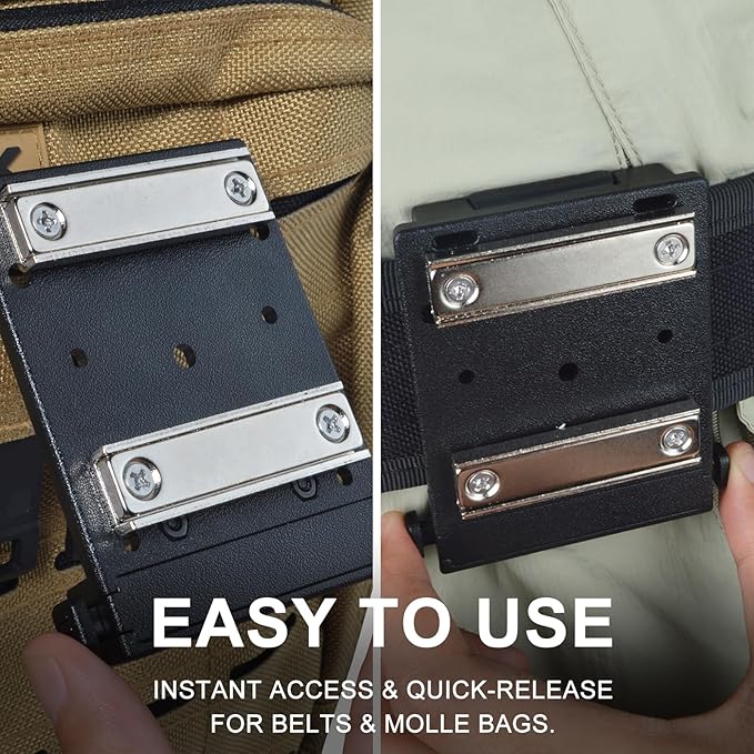 Quick-Release Magnetic Tool Holder Powerful Magnet Belt Holster for Hammer,Wrench,Screws,Nails,or Any Mental Tools and Hardware