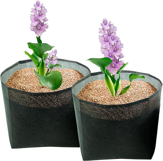 The Pond Guy Planting Bags for Backyard Water Gardens, Durable Mesh Planter Pot for Lily & Bog Plants, Grow Healthy Aquatic Plants, 9.5-Inch Square