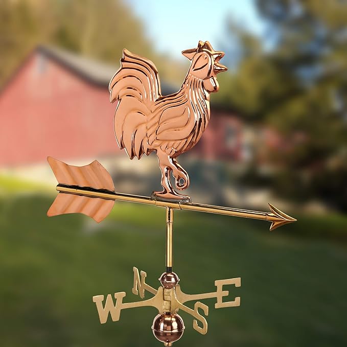 Good Directions Cottage Rooster Weathervane with Garden Pole