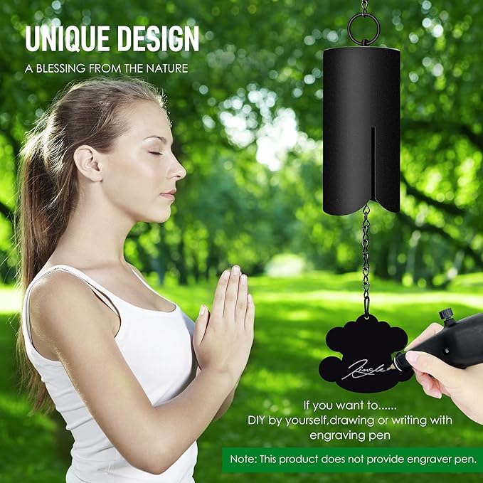 Feng Shui Windbell with Auspicious Clouds,Large Wind Chimes for Outside Deep Tone,Memorial Wind Chimes for Loss of Loved One Prime.30 Inch