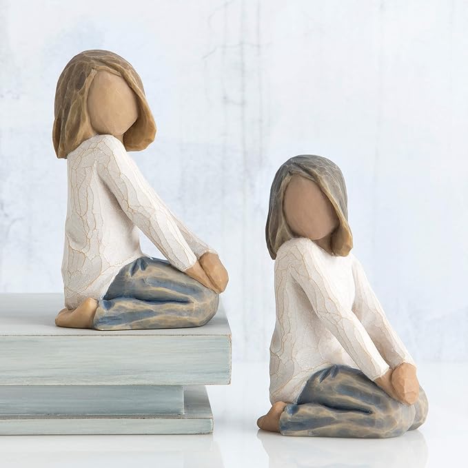 Willow Tree Joyful Child, Nurtured by Your Loving Care, A Reminder of Loving Family Relationships, Closeness, Love, Sculpted Hand-Painted Figure