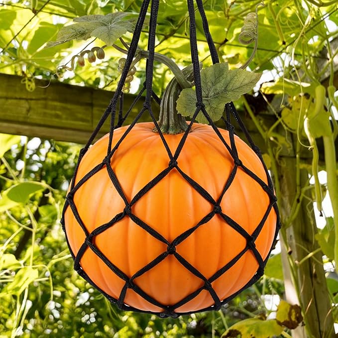 10 Pack Melon Hammock Watermelon Nets,Heavy Duty Garden Trellis for Cantaloupe Pumpkin Support,Vertical Garden Hanging Bag, Black