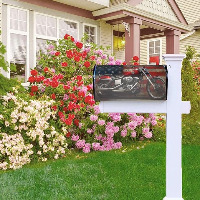 American Flag Mailbox Covers Magnetic Letterbox Covers 21x18 Inch for Garden Outdoor Decoration