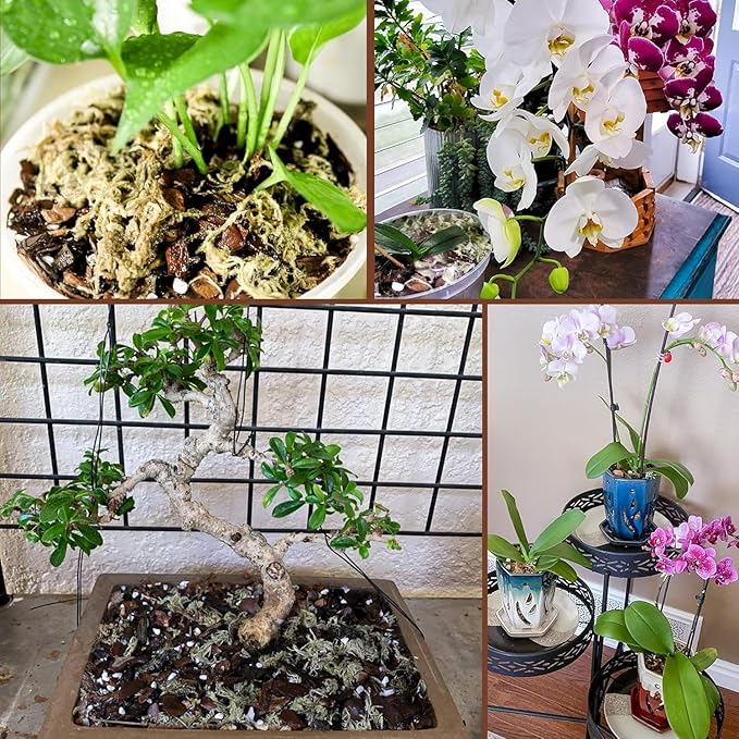Orchid Bark Potting Mix 29 Quart, Mix Pine Bark, Organic Perlite, Sphagnum Moss and Leca Clay Pebbles for Plants, Orchid Fertilizer Garden Soil for Root Development