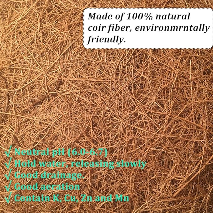 2PCS Round Replacement Coco Liner for Hanging Basket, 12 inch Coconut Fiber Plant Basket Liner for Garden Planter Flower Pot (12 inch Round)