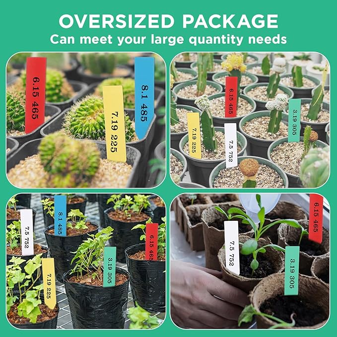 2000 Pcs Plastic Plant Labels 4'' Garden Plant Markers Nursery Name Tags Waterproof Pot Label Stakes Planting Sticks for Seeds Summer Outdoor Indoor Garden Flowers(Mix Color)
