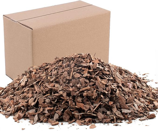 3qt Organic Orchid Potting Bark -Natural Mulch for Potted Plants, Root Development of Orchid Plants and Garden Soil Amendment Mix