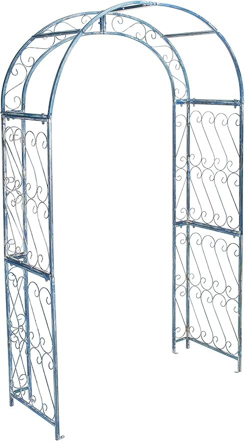 SAFAVIEH PAT5007C Outdoor Collection Pagan Victorian Antique Blue Arch