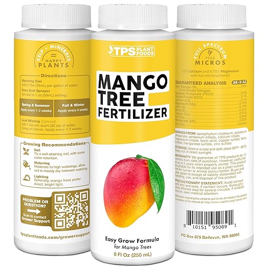 Mango Tree Fertilizer for All Mangoes and Anacardiaceae Trees, Liquid Plant Food, 32 oz (1 Quart)