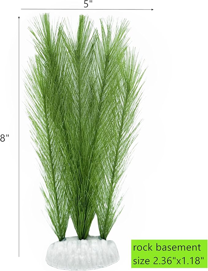 M2cbridge Plastic Fish Tank Plants Soft Silk Water Grass Reptile Waterweed for Terrarium Simulate Aquatic and Aquarium Landscape(2pcs,8")