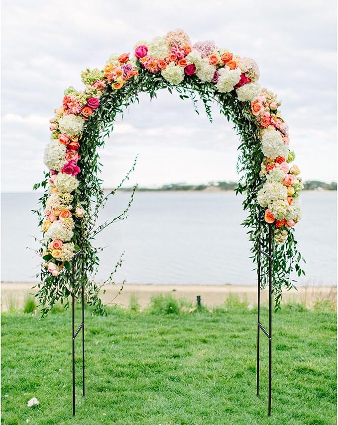 78" H x 45" W Metal Garden Arch Trellis, Wedding Arch,Adjustable Arbor Trellis for Garden Climbing Plants Support or Wedding Decor