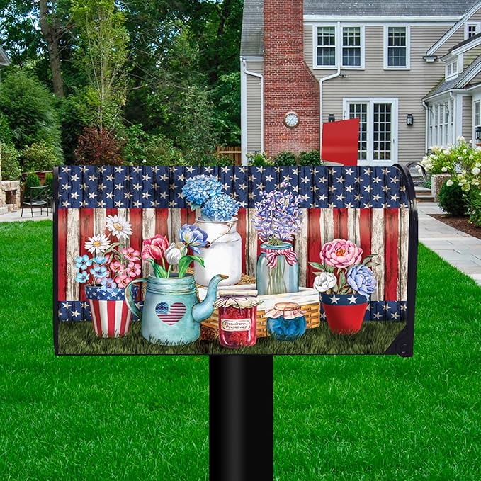 Briarwood Lane American Picnic Rustic Magnetic Mailbox Cover