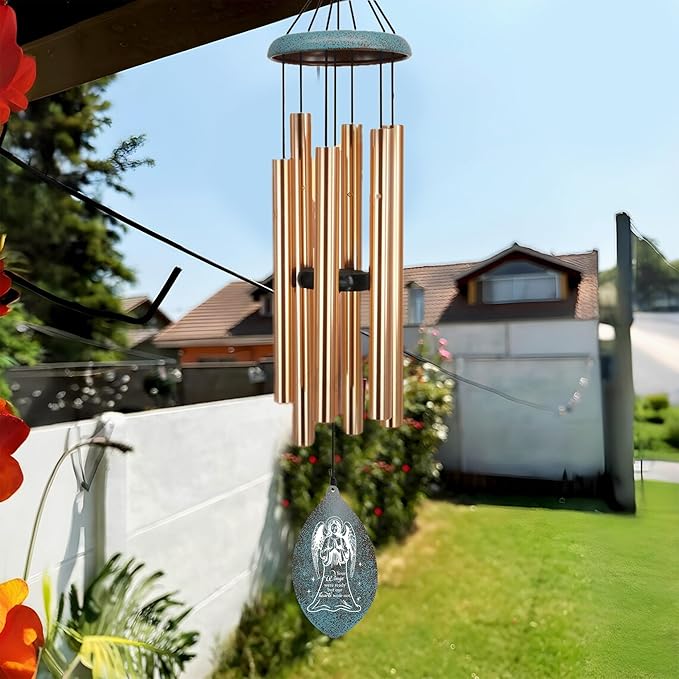 ASTARIN Personalized Name 35" Memorial Wind Chimes for Outside, Metal Sympathy Gifts for Loss of Mother Father Loved One, Bereavement Wind Chime in Memory Gift, Decor Outdoor Garden Patio