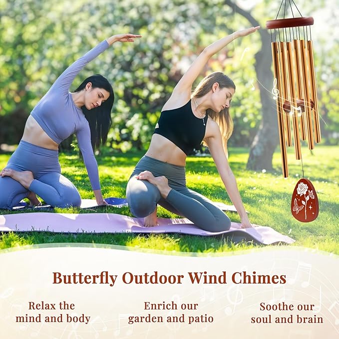 Sister Gifts for Christmas, Sister Birthday Gifts for Wind Chimes, Bestie Gift for Women Friend BFF, Thoughtful Sisters Gift from Sisters Brother Friend, 25"