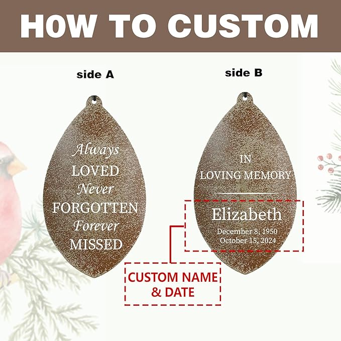 ASTARIN Deep Tone Memorial Wind Chimes Personalized, Sorry for You Loss Bereavement Gifts, Outside Condolence Wind Chime for Loss of Mother Father