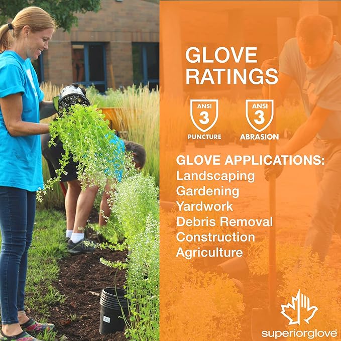 Superior Glove Large 3 Pack Green Protective Gardening Gloves