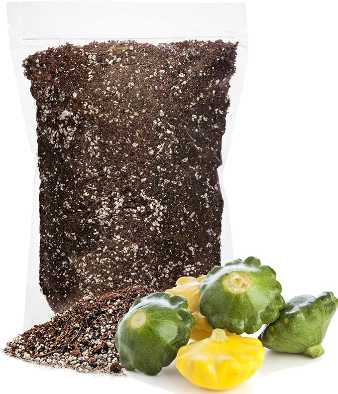 GARDENERA Premium Organic Potting Soil for Pattypans - (1 Quart Bag)