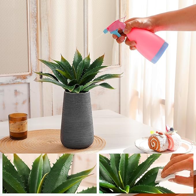 JUSTOYOU Large 12.5" Artificial Succulents Aloe Plants Real Touch Fake Flowers Unpotted for Home Wedding Festival Arrangement (1, Green)